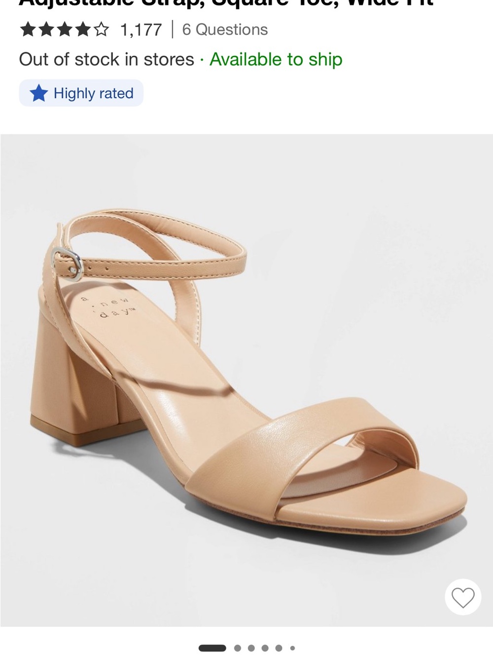 Target Beige Nude Ankle-Strap Block Heel Sandals